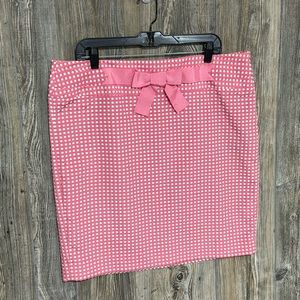 Pink and White Polka Dot Skirt with Grosgrain Bow